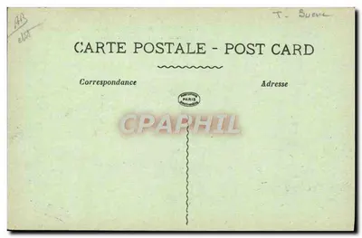 Tarjeta postal antigua Roye Ruinas de la Sucrerie Labruyere — Reverso