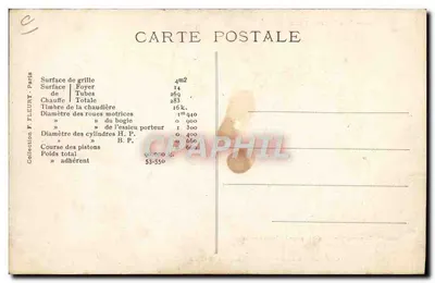 Locomotiva n°2901 — tipo Pacific — ateliers da Cie à Sotteville — Verso