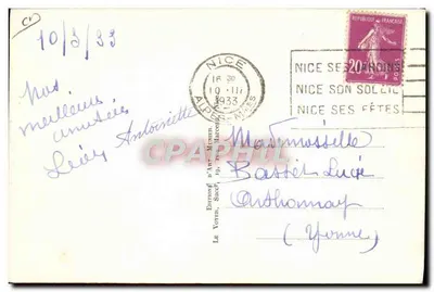 Nice — Hippodrome do Var — Munier, n° 210 — Verso
