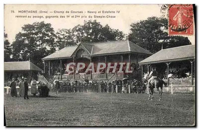 Mortagne (Orne) — Champ de Courses - Neuvy et Estafette IV, gagnants des 1er et 2e prix du Steeple-Chase