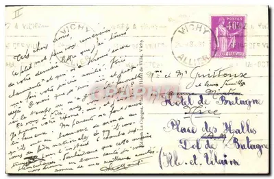 Vichy — Vue Générale du Champ de Courses prise en Avion — éditeur Vichy, n° 440 — Verso