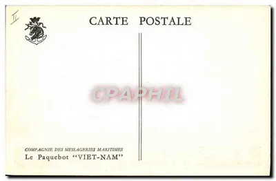 Pałacowiec "VIET-NAM" — Compagnie des Messageries Maritimes — ilustracja Rogera Chapelota — Rewers