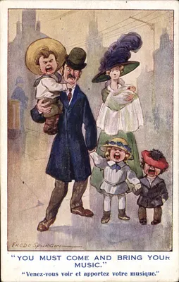 Família com crianças gritando — Fred Spurgin — British Manufacture No. 679