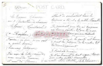 Un homme tombant à cheval — scène comique — éditeur H.M.C. — Verso