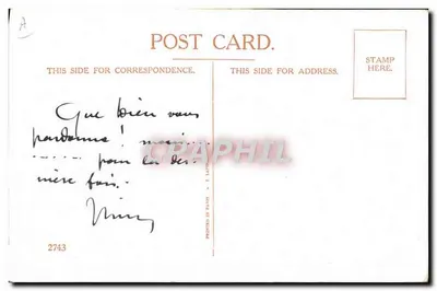 Criança vestindo traje de vaqueiro apresentando flores — L. Laurent, n° 2743 — Verso