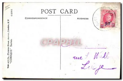 Bilhete postal antigo Fantasia Ilustrador Mulher Maiô de banho — Verso