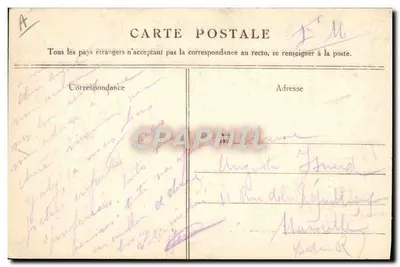 Bateria de 75 à espera do ordem para entrar em ação — Guerra de 1914-15 — G. Mathière, Editor, 34 rue de Charonne, Paris — Verso