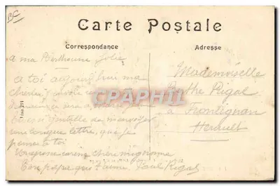 Marne Nehri'nde Düşen Tren — 1914-15 Savaşı — G. Brindelet Fotoğrafı, La Ferté-sous-Jouarre — Arka yüz