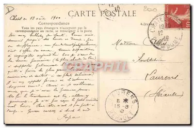 Camponesas do Auvergne — O Auvergne pitoresco — Editor V.D.C. n° 3815 — Verso