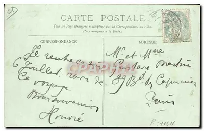 Tipi dell'Auvergne — Il raccolto di noci — LL. — N°7 — Verso