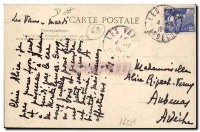 A Auvergne pitoresca — Ferragem de uma parelha de bois — EFD, n° 4464 — Verso