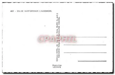 Kościół Świętego Germain-aux-Prés — Paryż — Wydawca Estel, nr 4601 — Rewers