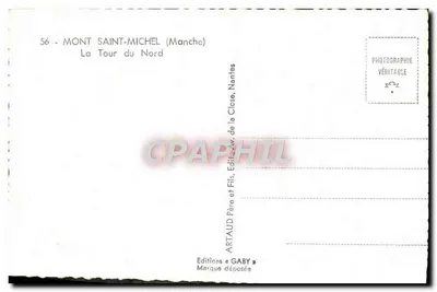 Mont Saint-Michel — Wieża Północna — Wydawnictwo Gaby, Nantes — Rewers