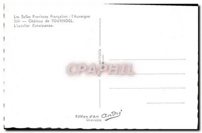 Zamek Tournoel — Schody renesansowe — Wydawnictwo Art Andrés, Grenoble — Rewers