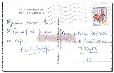 La Corniche d'Or — De Calanques — Ed. AJAX, Monaco — Achterkant