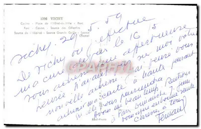 Vichy — Pamiątka z Vichy — Real-Photo — Rewers