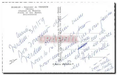 Verdun — Campos de Batalha — Edições « La Cigogne » — Verso