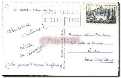 Nantes - Castello dei Duchi — Edizioni del Globo, n°14 — Verso