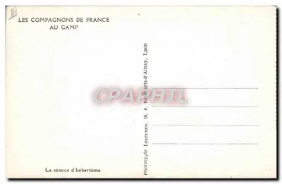 Séance d'hébertisme — Les Compagnons de France au camp — Phototype Lescure, 16, rue Remarts-d'Ainay, Lyon — Rewers