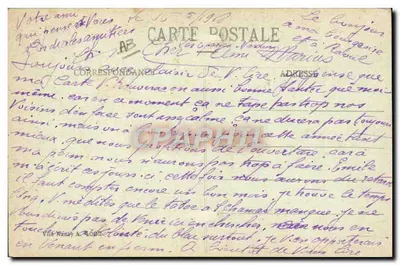Na borda da trincheira — soldado procurando piolhos — Stienne Polycarpe, editor Commercy — Verso