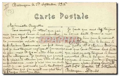 Besançon — Antiga Instituição dos Surdos-Mudos — Irmãos das Escolas Cristãs de St-Claude — Verso