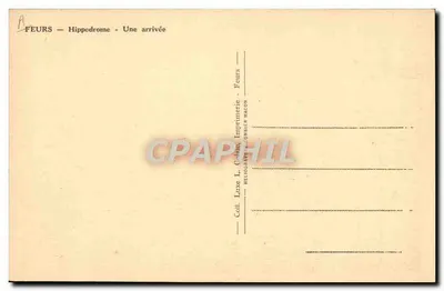 Feurs — Hipódromo — Uma chegada — Cim — Verso