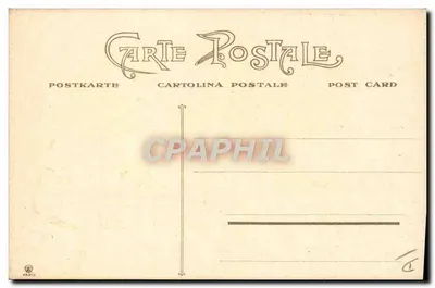Mujer sentada a la sombra de un toldo cerca de un lago — escena humorística — editor París, n°164 — Reverso