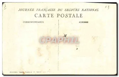 Séance di soccorso — Giornata Francese del Soccorso Nazionale — Devambez, Passeur, 81 Parigi — Verso