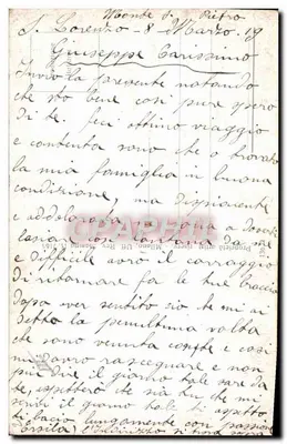 Um casal abraçado — ilustração de M. Santinino — editor desconhecido, número de série não visível — Verso