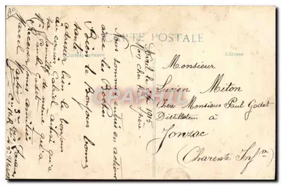 Automóvel metralhadora Belga — 1914 perto de Dixmude — editor não visível — Verso