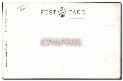 Niño con perro — caricatura humorística — Tarjeta postal antigua Ludgate British Post Card, serie III, n° 772 — Reverso
