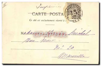Kobieta w stroju górskim - Auvergne - Lib. Bougé-Béal, 21 Rue de l'Ecu, Clermont-Ferrand — Rewers