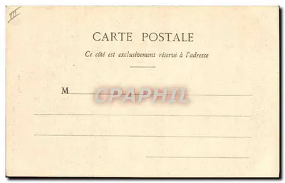 Mulher antiga da Auvergne — tricotando — Lib. Bougé-Béal, 21 rue de l'Écu, Clermont-Ferrand, n°200 — Verso