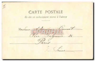 La Bourrée d'Auvergne — scena tańca tradycyjnego — Lib. Bôuge-Béal, 24, Rue de l'Écu, Clermont-Ferrand, n°313 — Rewers
