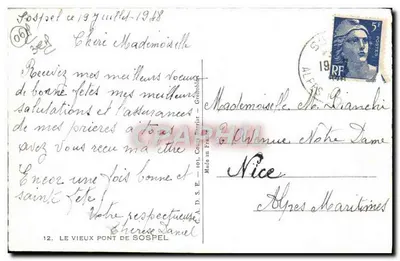 Sospel — O velho ponte — Made in France, n°12 — Verso