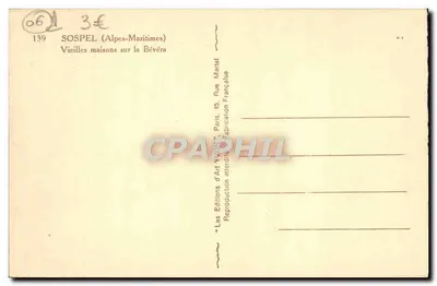 Sospel — Stare domy nad Bévéra — Les Éditions d'Art Yvonne, Paryż — Rewers