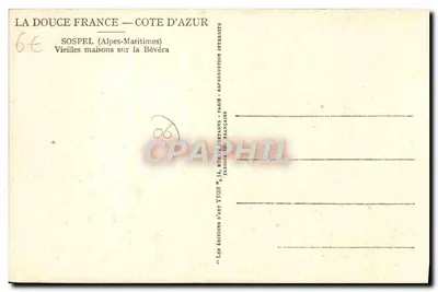 SospeL (Alpes-Maritimes) — Stare domy na Bévéra — Wydawnictwo Art Yvon — Rewers