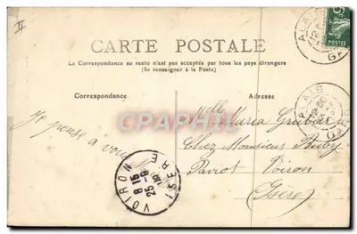Alais — Monumento ao Grande Pasteur na Entrada do Bosquet — Papeterie Nouvelle, editor — Verso