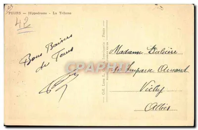 Feurs - Hipódromo - A Tribuna — Cim — Verso