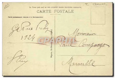 Vichy - O Campo de Corridas — Editor Ideal, n° 439 — Verso