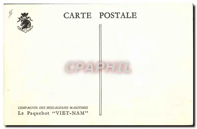 O Paquebote "VIET-NAM" — Companhia das Messagerias Marítimas — desenho de Roger Chavardet — Verso
