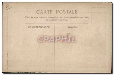 L'Acropole — vue de l'Acropole d'Athènes — dessiné d'après l'aquarelle de M. Georges Carré pour Messageries Maritimes — Verso