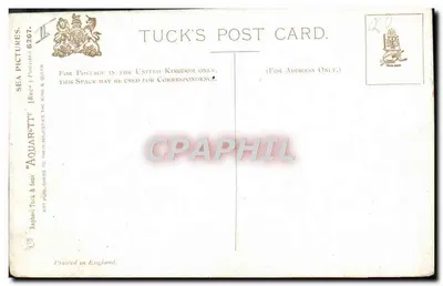 Embarcação a vapor em uma tempestade — Tarscons-Horme — Tuck's Post Card — Verso
