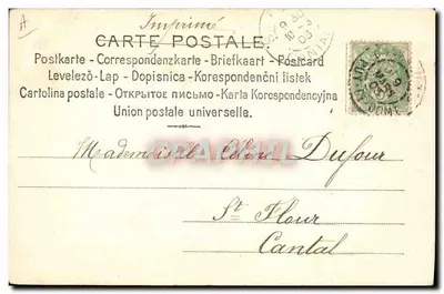Mulher em maiô — cena marítima sob a lua — Marquarite, n°4, 1903 — Verso