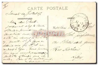 Tarjeta postal antigua Militaria Cañones alemanes expuestos en los Inválidos París — Reverso