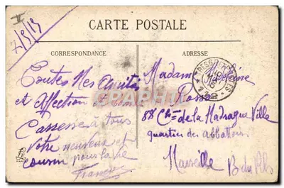 Tarjeta postal antigua Militaria En Argonne Mitrailleuse dans une tranchee — Reverso
