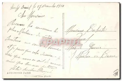 Canhão Krupp contra avião — Guerra 1914 — J. Courcier, Paris — Verso