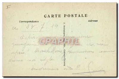 Em volta de CHATEAU-THIERRY — Localização de uma Bertha — Delaplace — Verso
