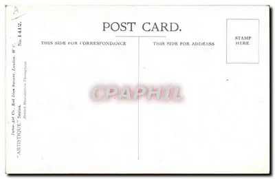 군모를 쓴 아기 — 'Comptez sur moi jusqu'au bout!' — Inter-Art Co. 'Artistique' 시리즈, 번호 1412 — 뒷면