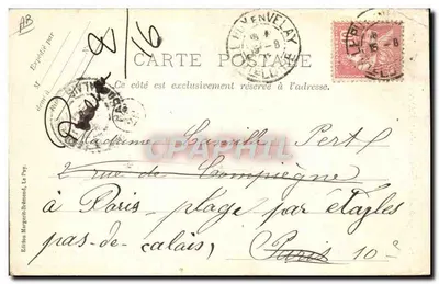 Dintorni del Puy — La Bourrée, sorta di danza nazionale con due o più coppie, che deriva dalla valzer e dal quadrille, particolarmente in onore in Auvergne e Velay — Edizione Marguerite-Ramond, Le Puy — Verso